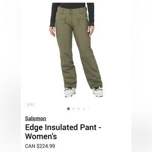 Salomon insulated snowpant new with tags, size XL